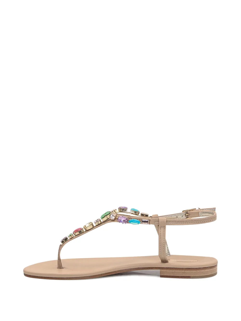 Emanuela Caruso crystal-embellished sandals Neutrals