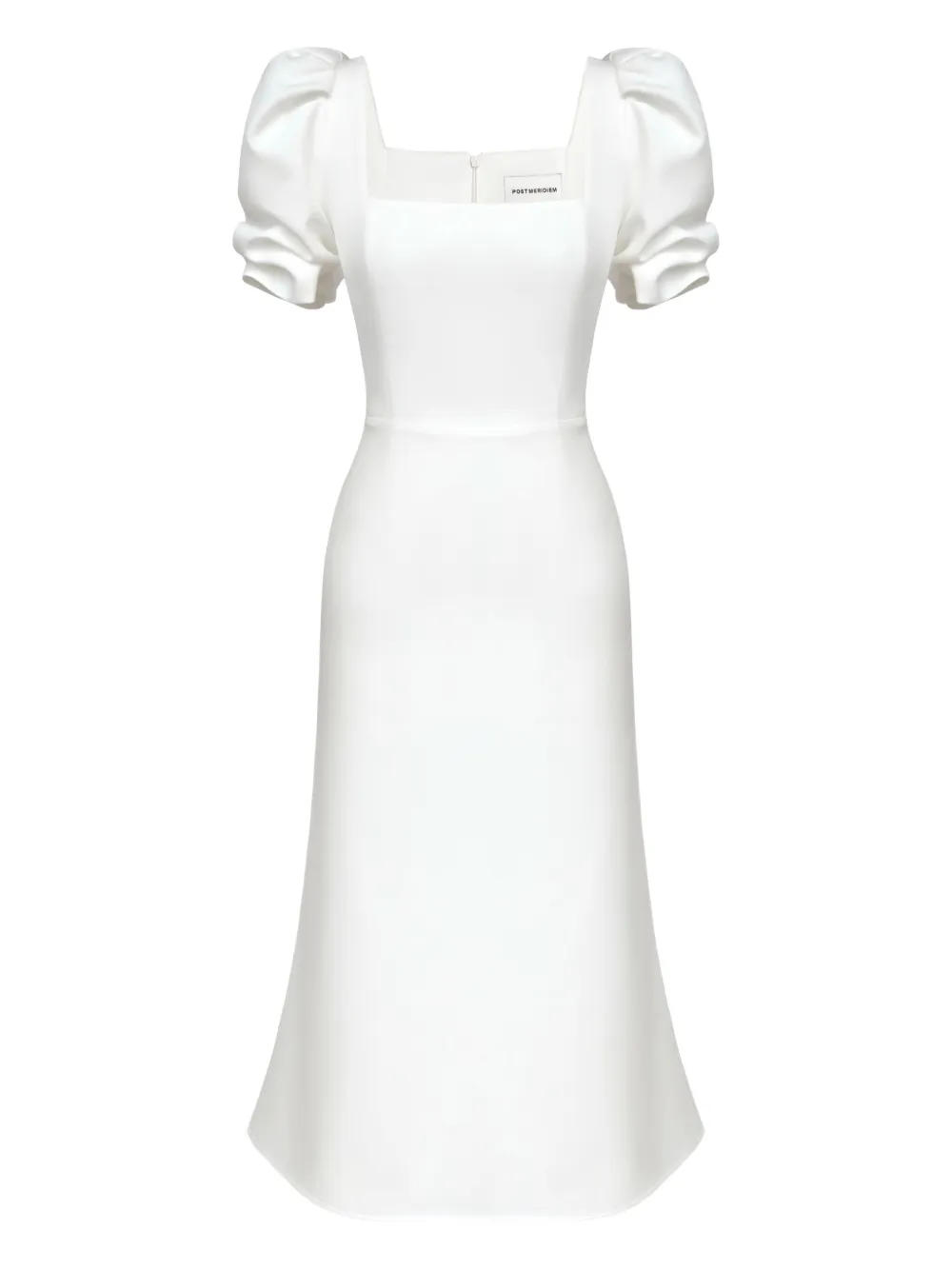 POST MERIDIEM robe mi-longue à col carré | blanc | Image 1