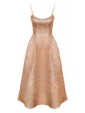 POST MERIDIEM jacquard corset-bustier midi dress - Neutrals
