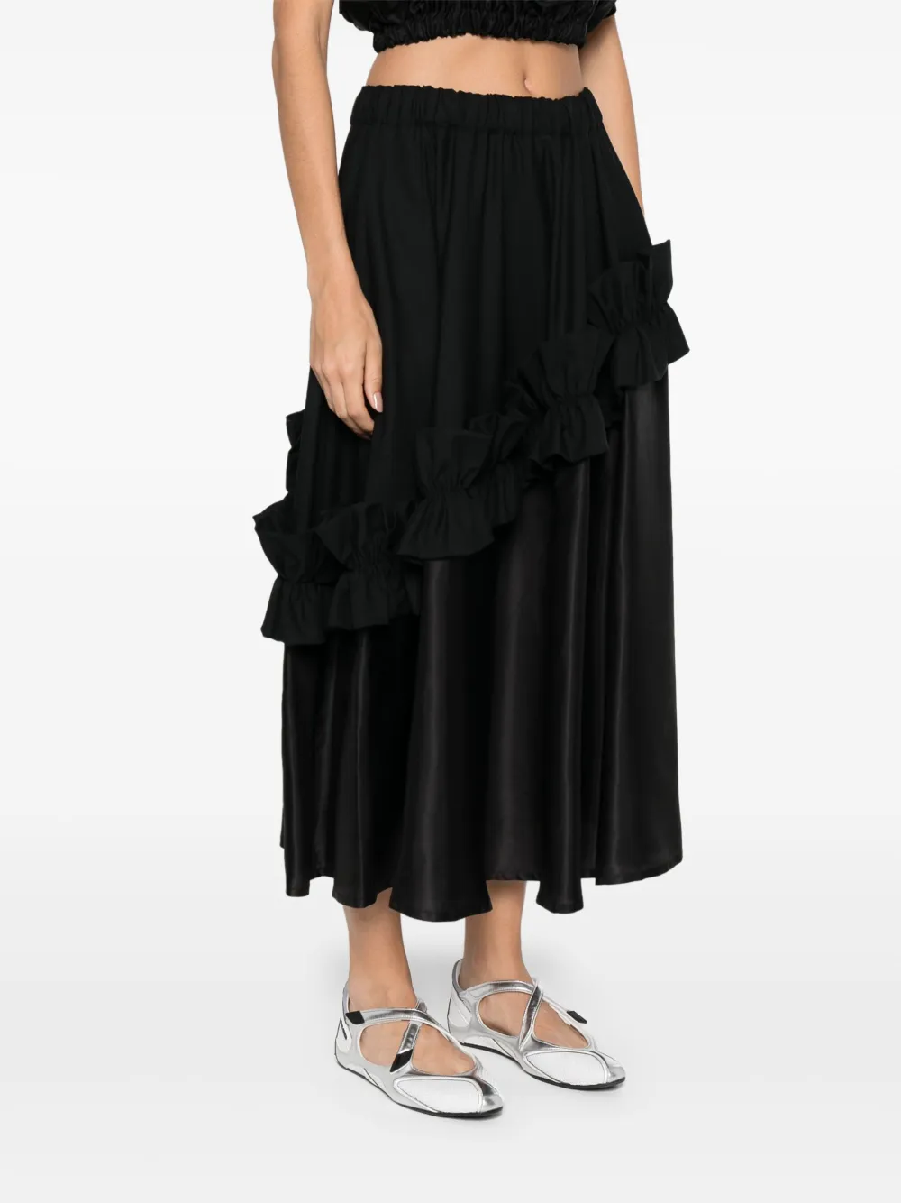 NOIR KEI NINOMIYA RUFFLE-DETAIL SKIRT 