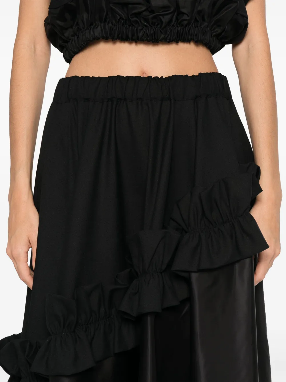NOIR KEI NINOMIYA RUFFLE-DETAIL SKIRT 
