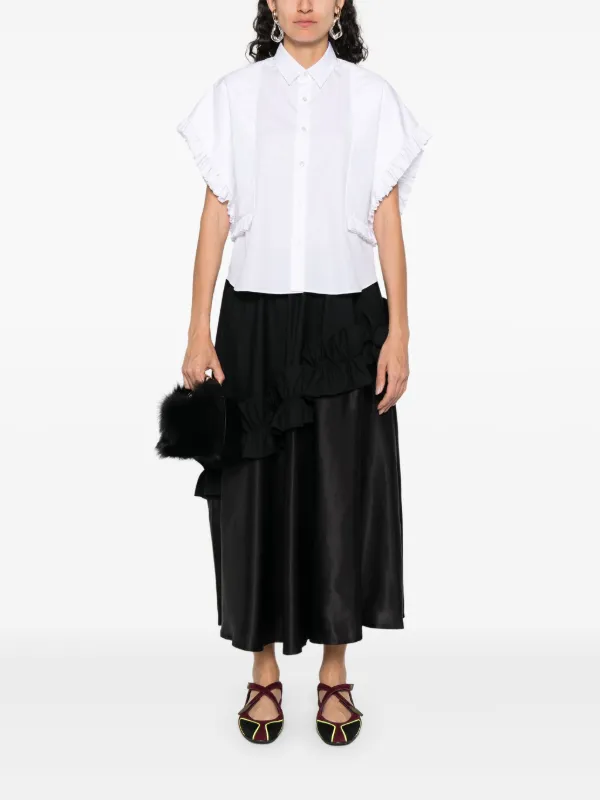 【新品】ノワールケイニノミヤ シャツ S ホワイト100%コットン Noir Kei Ninomiya コットン シャツ | ホワイト | FARFETCH JP