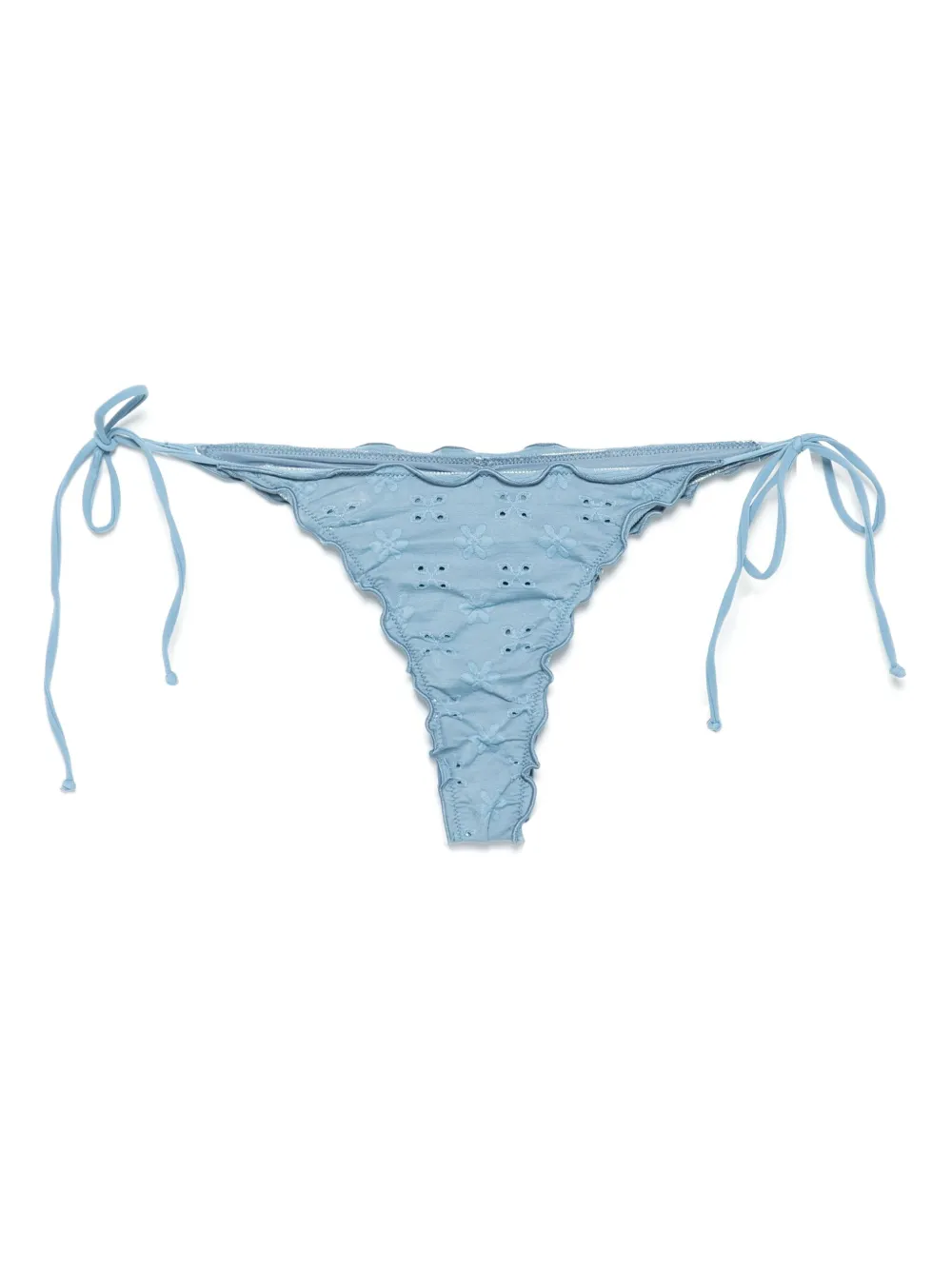 MC2 Saint Barth floral-embroidered bikini briefs - ブルー MC2 Saint Barth floral-embroidered bikini briefs - ブルー