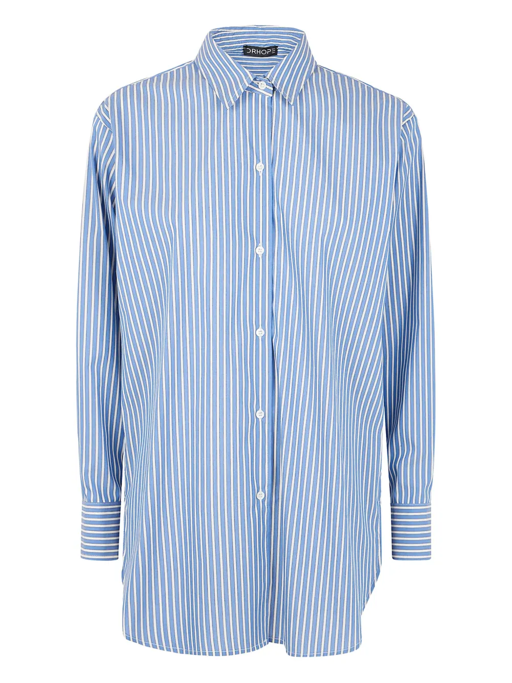 vertical-stripe cotton shirt