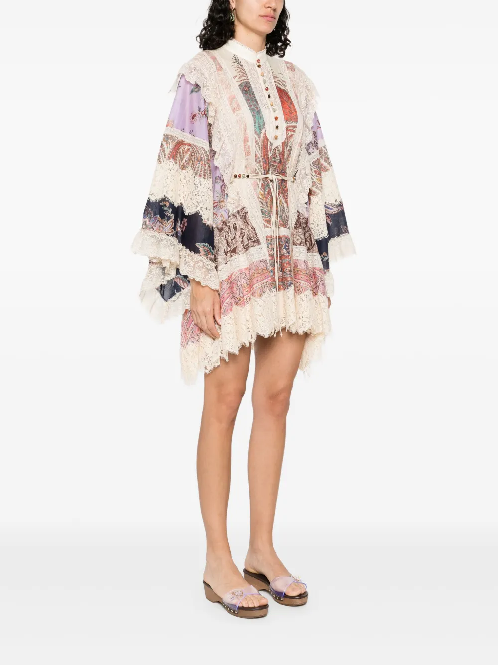 ZIMMERMANN Rhiannon Billow jurk Beige