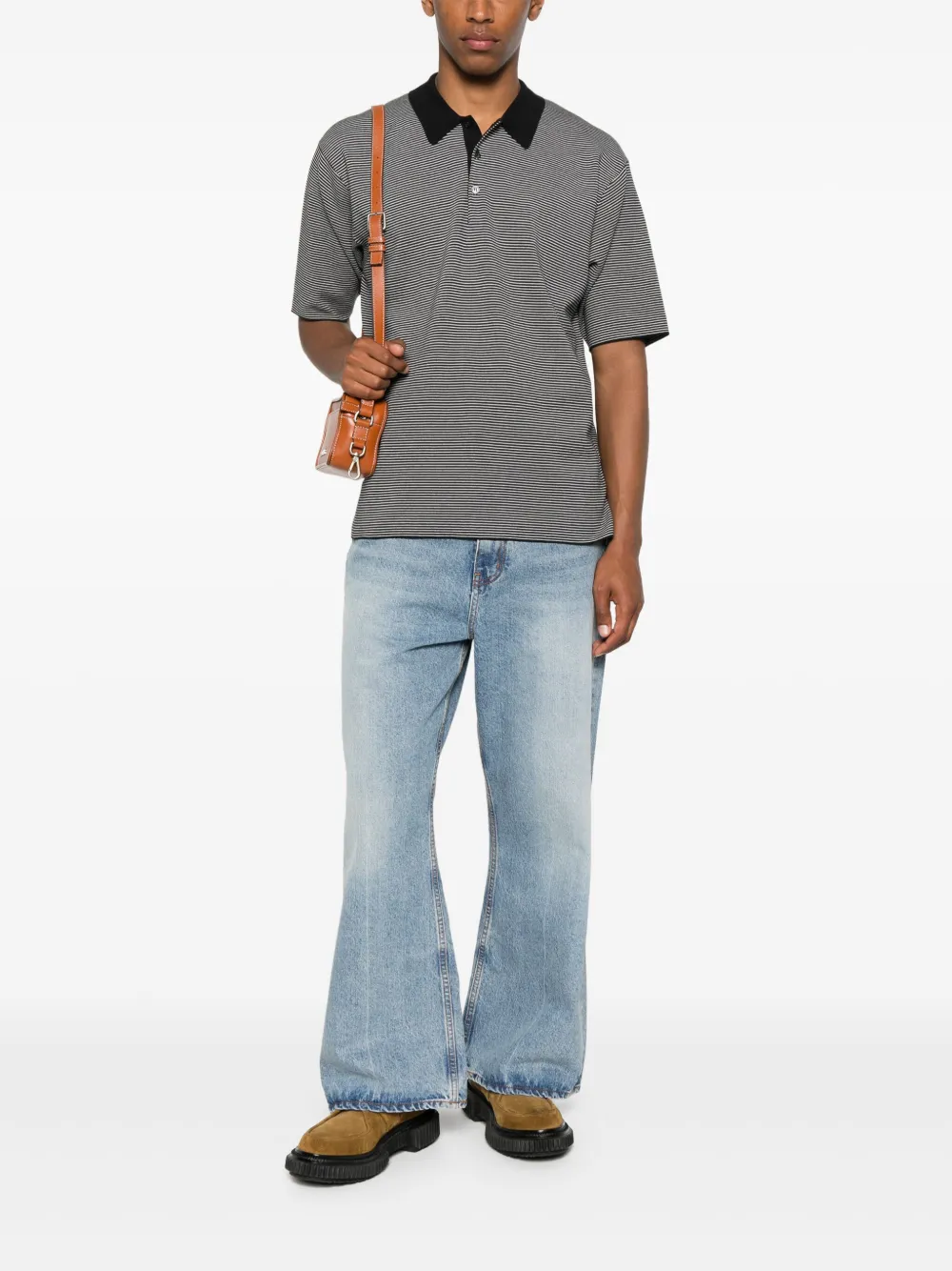 Batoner Japan Katoenen poloshirt - Zwart