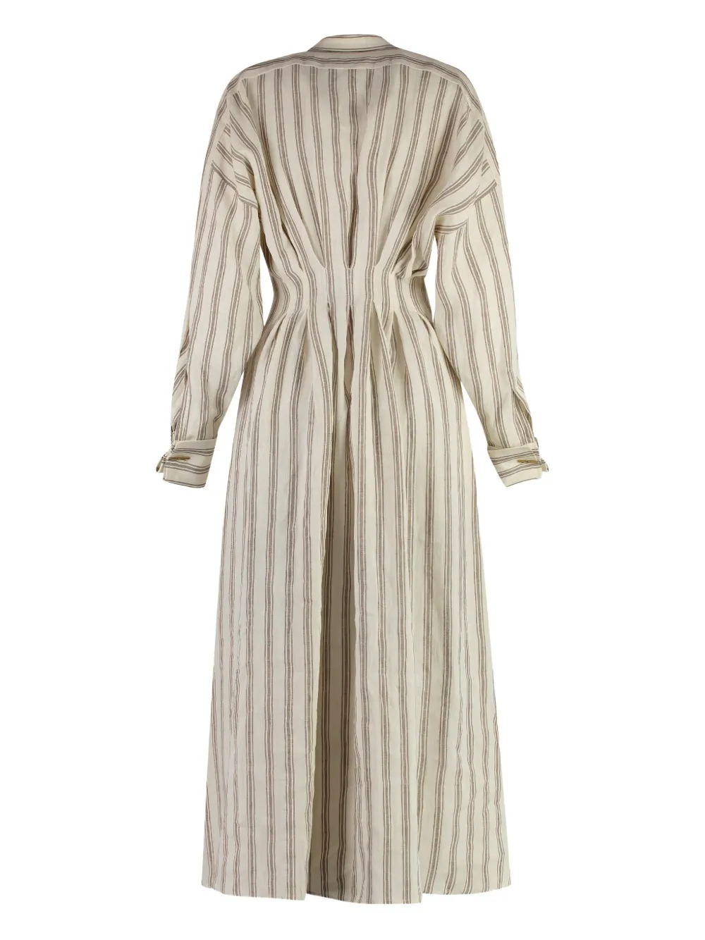 Max Mara striped button-up dress - Bruin