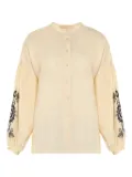 Weekend Max Mara embroidered balloon-sleeve blouse - Neutrals