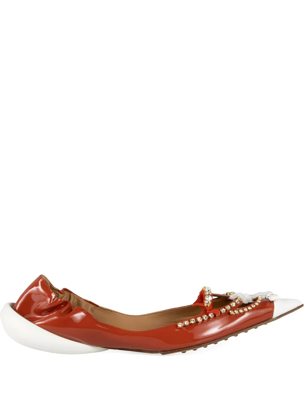 Miky crystal-embellished ballet flats