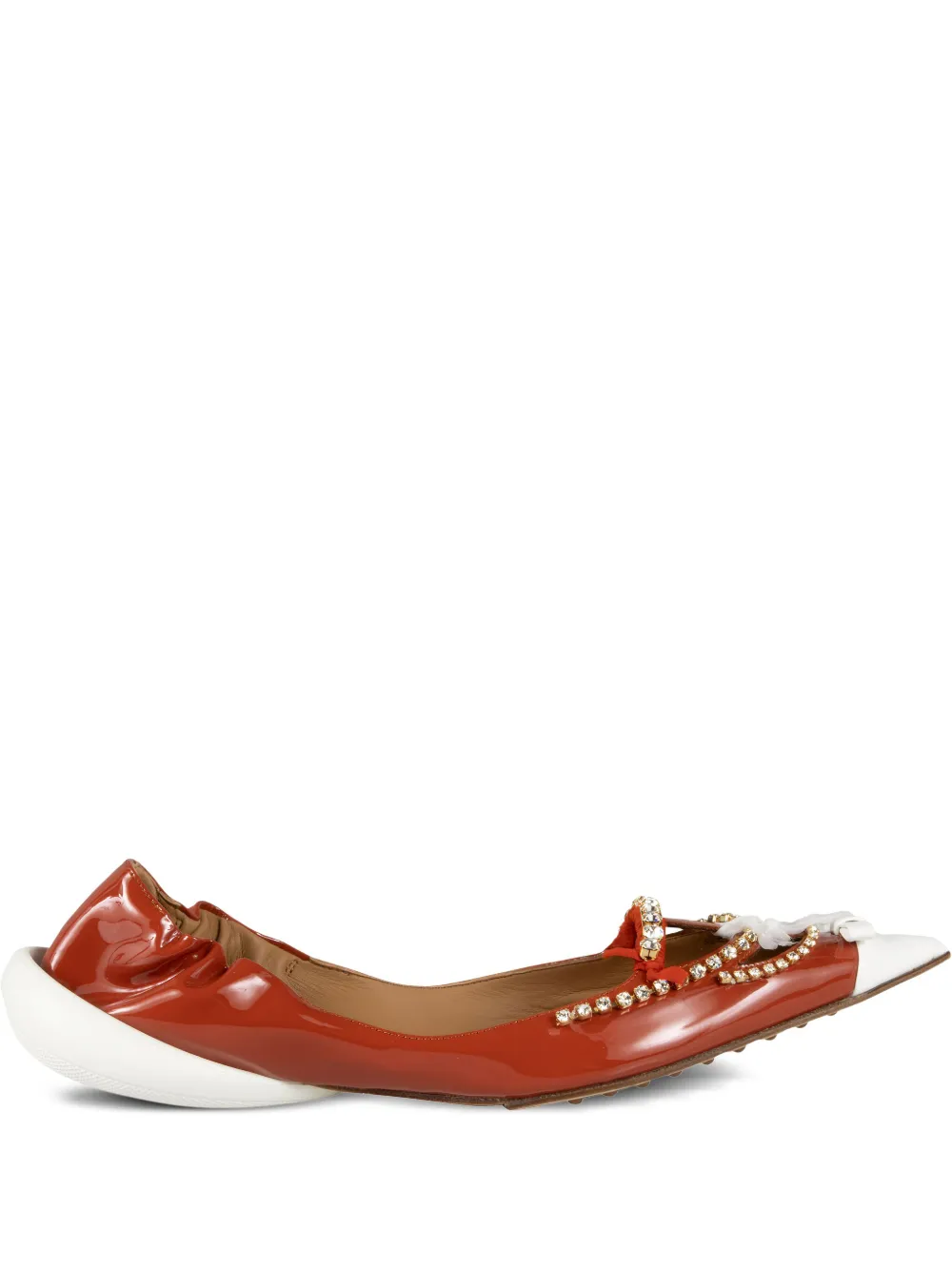 Miky crystal-embellished ballet flats