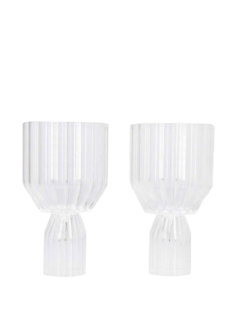 Fferrone Design Margot ribbed glasses (set of two) | Weiß | Image 1