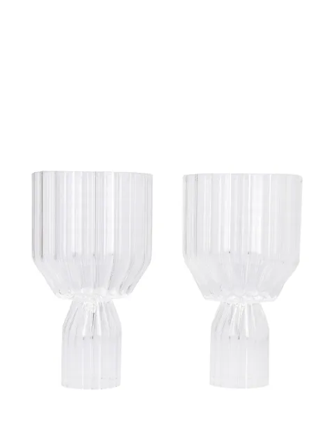 Fferrone Design Margot ribbed glasses (set of two)