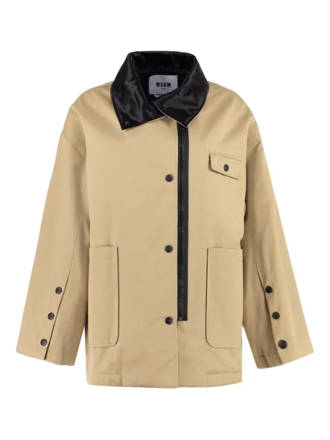 MSGM contrast-collar jacket