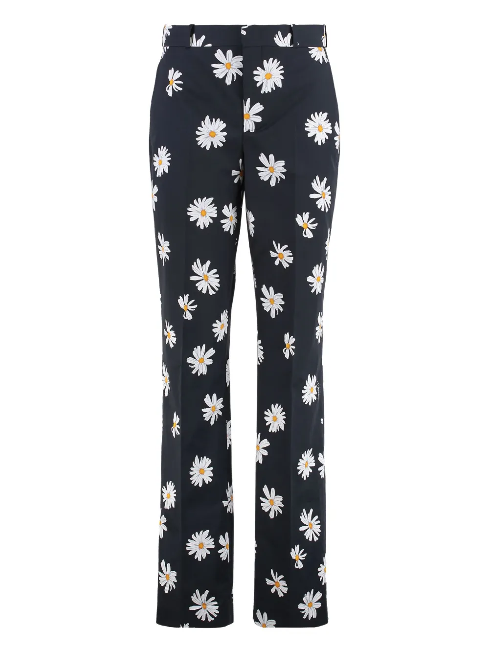 Moschino floral-print straight-leg trousers - Zwart