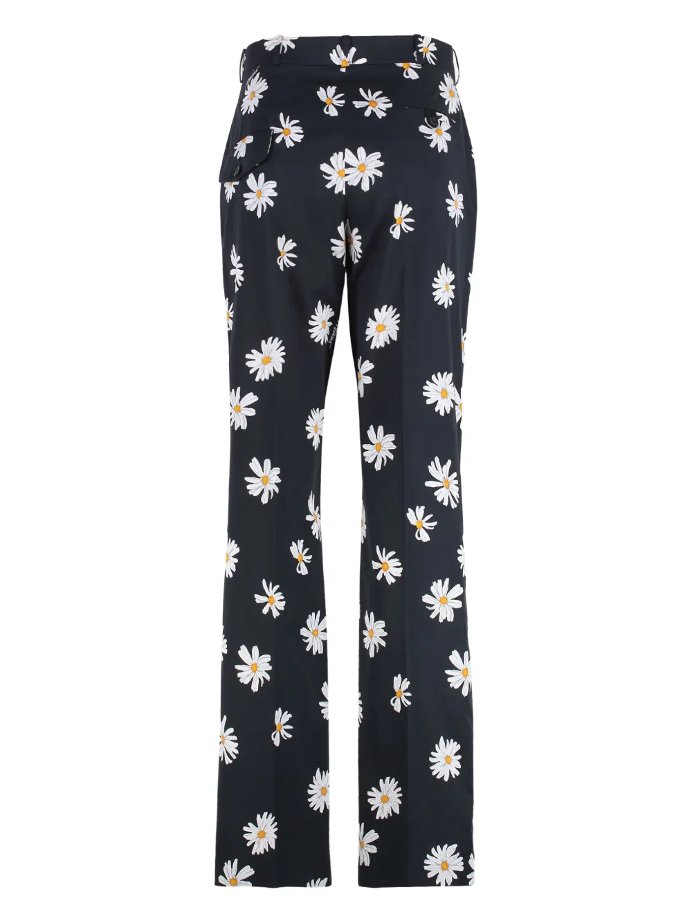 Moschino Straight broek met bloemenprint Zwart