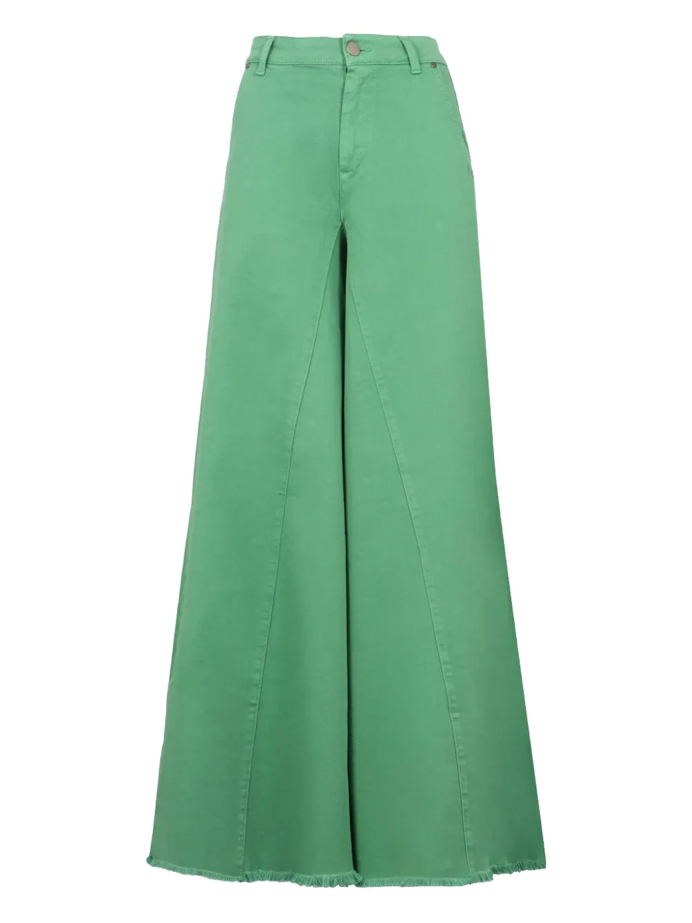 Federica Tosi Jeans met franje Groen