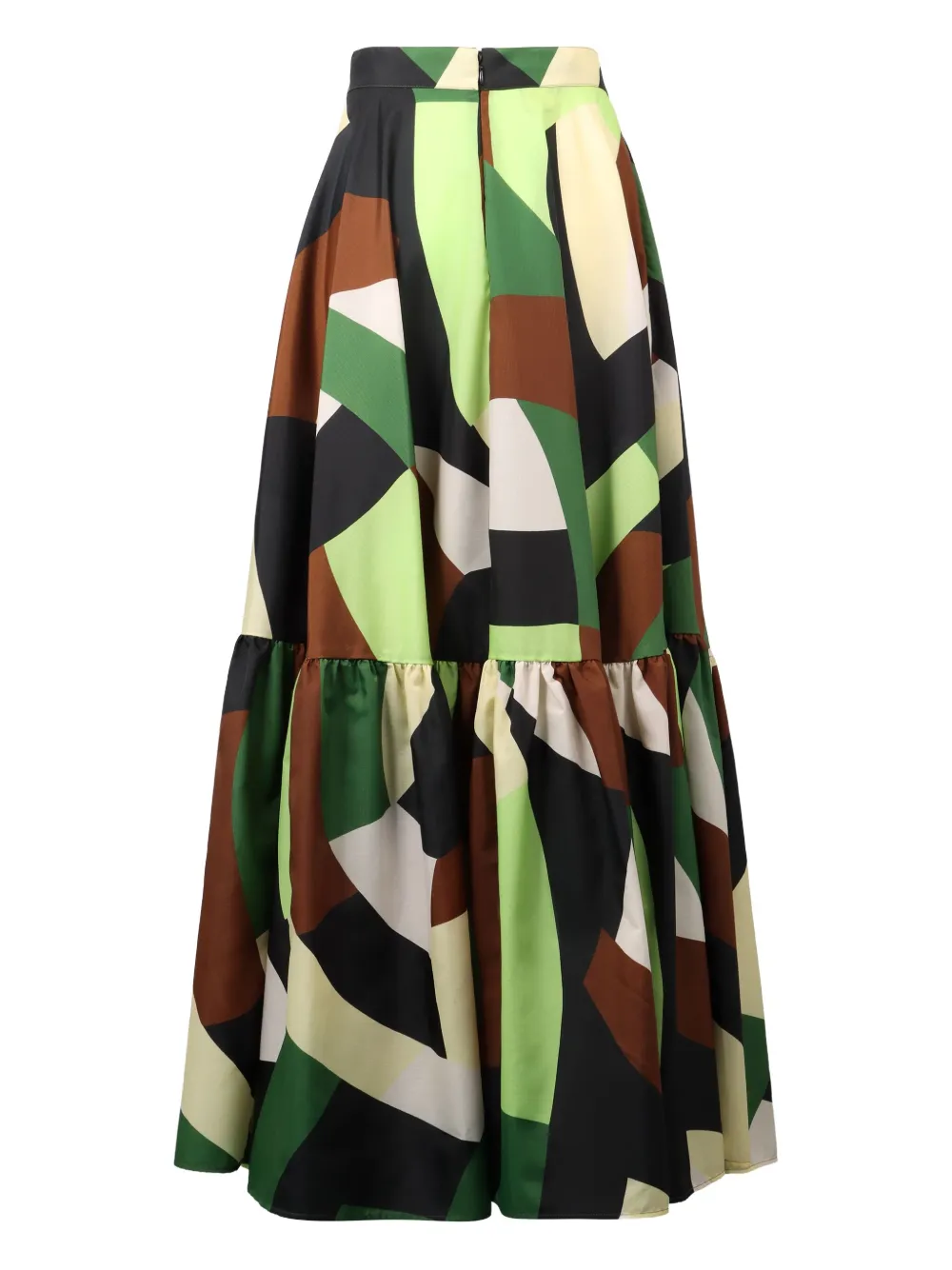 Plan C geometric-print maxi skirt | Black | Image 1