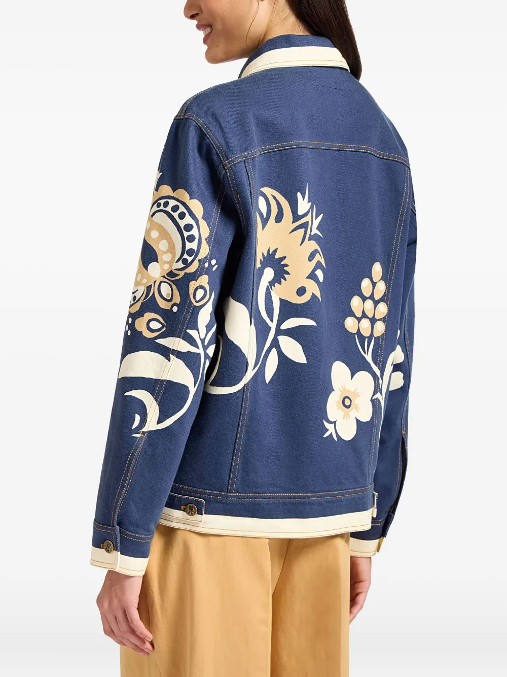 La DoubleJ Jack met bloemenprint Blauw