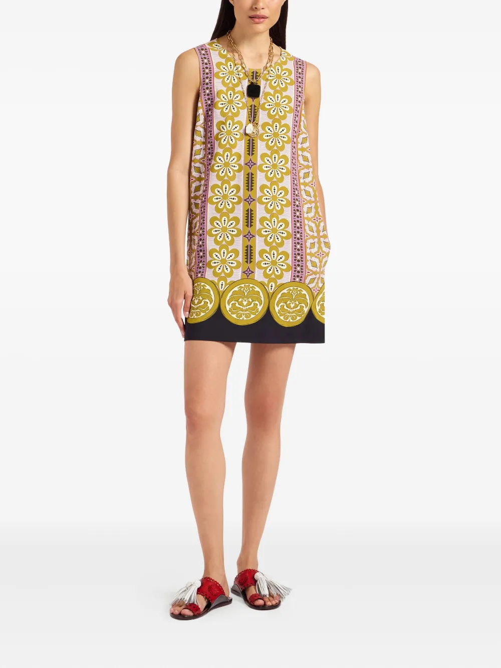 La DoubleJ Mini-jurk met bloemenprint Roze