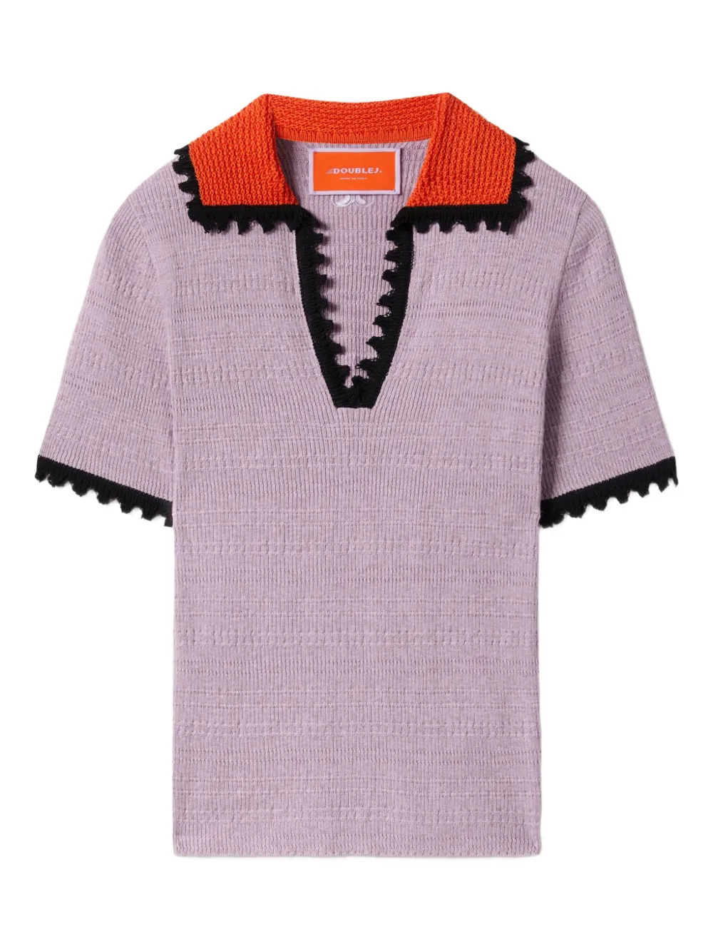 La DoubleJ playera con diseño color block | morado | Image 1