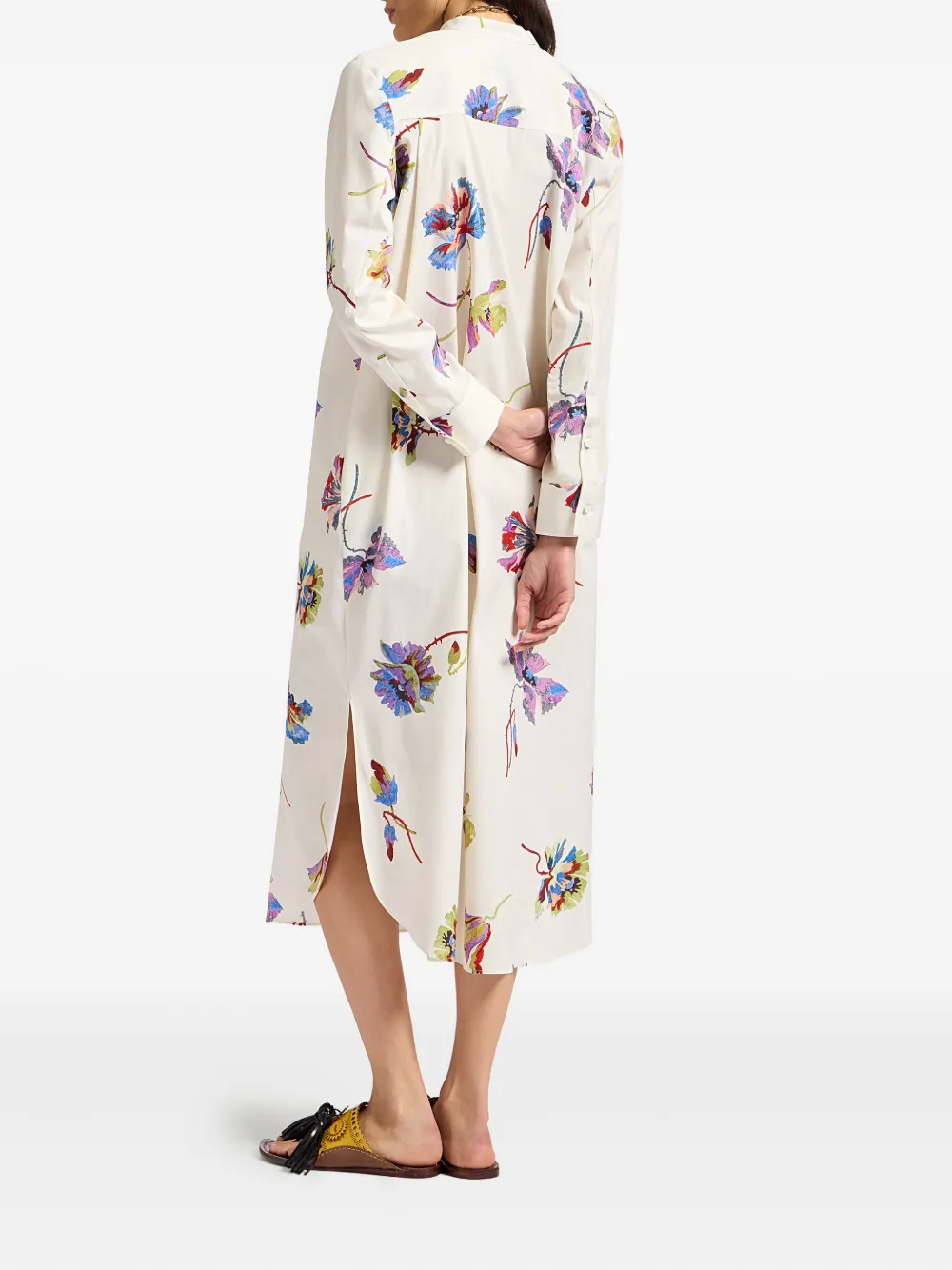 La DoubleJ Shirtjurk met bloemenprint Wit