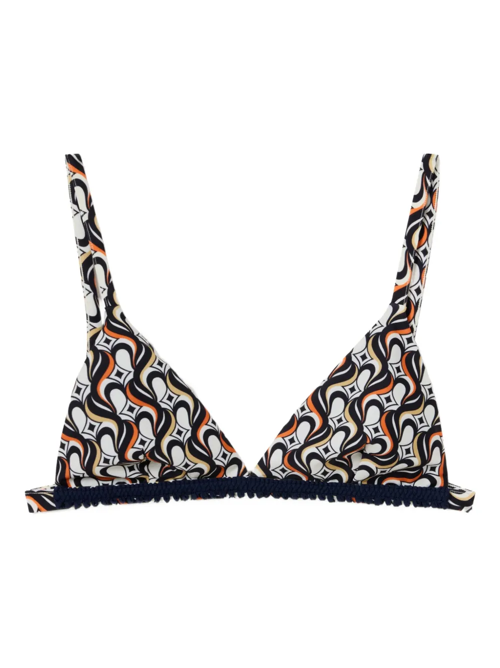 La DoubleJ Bikinitop met geometrische print Wit