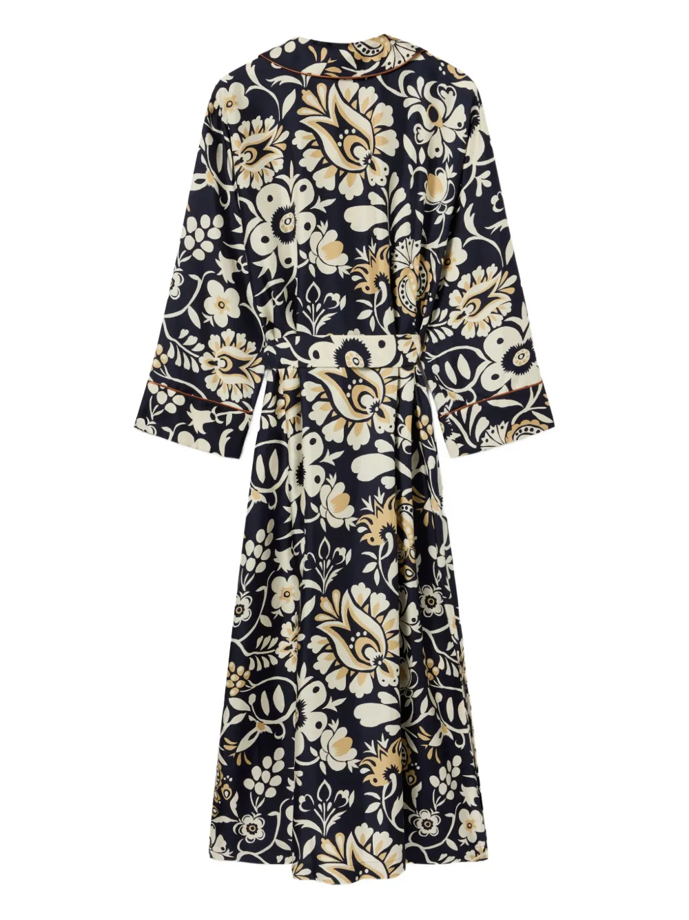 La DoubleJ Midnight wikkeljurk met bloemenprint Blauw