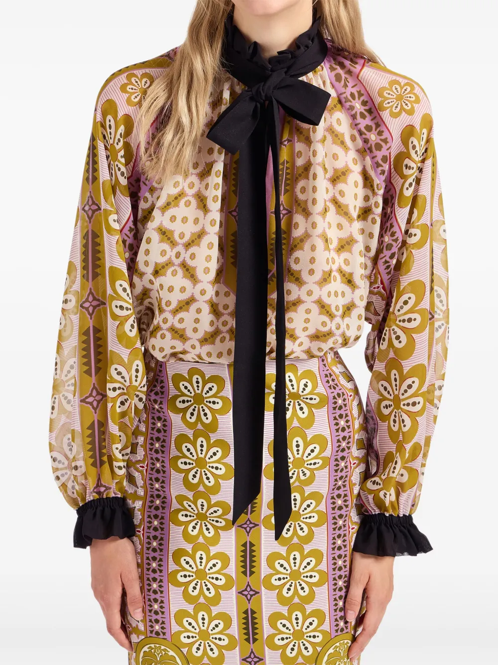 La DoubleJ Cerere ruffled high-neck blouse | Blouses | Image 2
