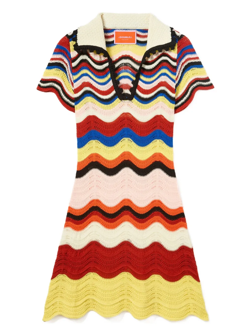 La Doublej Chevron Mini Dress