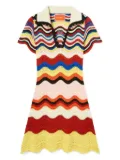 La DoubleJ chevron mini dress - Pink