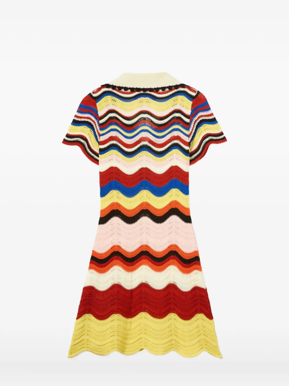La DoubleJ chevron mini dress Roze