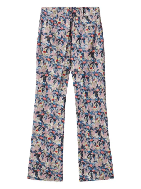 La DoubleJ Hendrix floral-print flared trousers