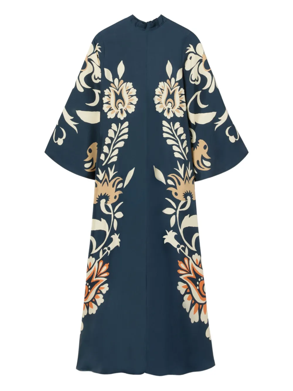 La DoubleJ floral-print bell-sleeve maxi dress Blauw