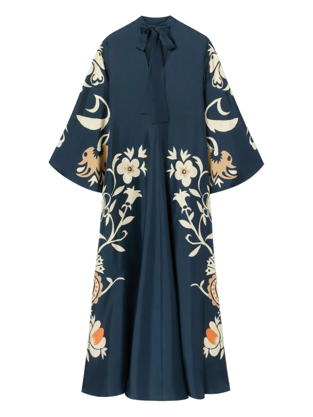 La DoubleJ floral-print bell-sleeve maxi dress - Blu