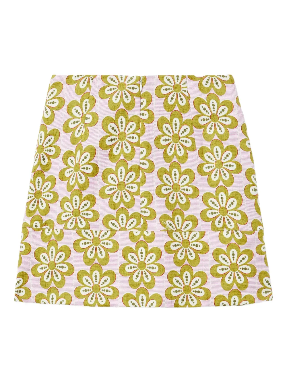 La DoubleJ floral-print cotton-blend skirt Roze