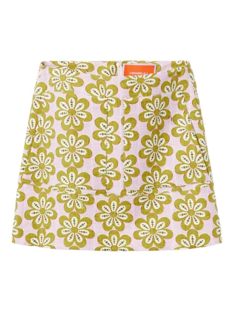 La DoubleJ floral-print cotton-blend skirt
