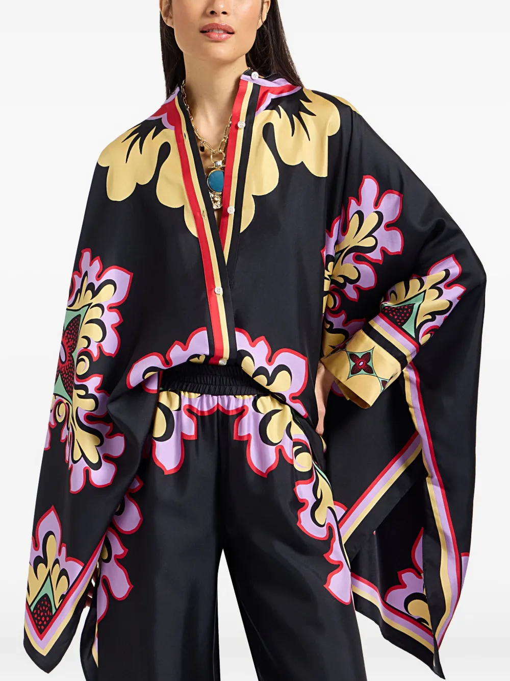 La DoubleJ capa con estampado floral | Capas y ponchos | Image 2
