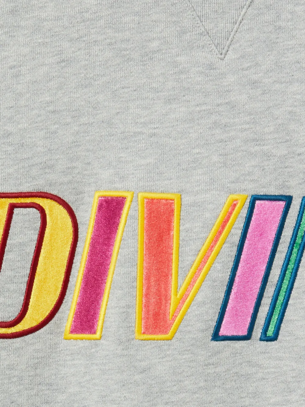 La DoubleJ Off Court divine-embroidered sweatshirt Grijs
