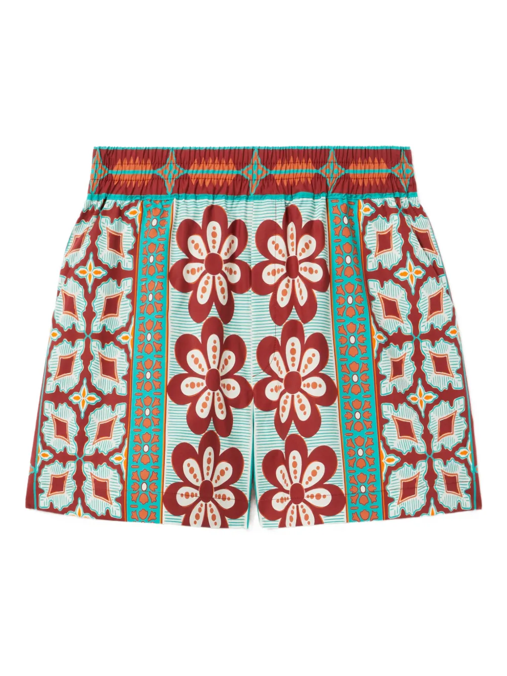La DoubleJ floral-print shorts Groen