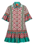 La DoubleJ Choux floral-print ruffled mini dress - Green