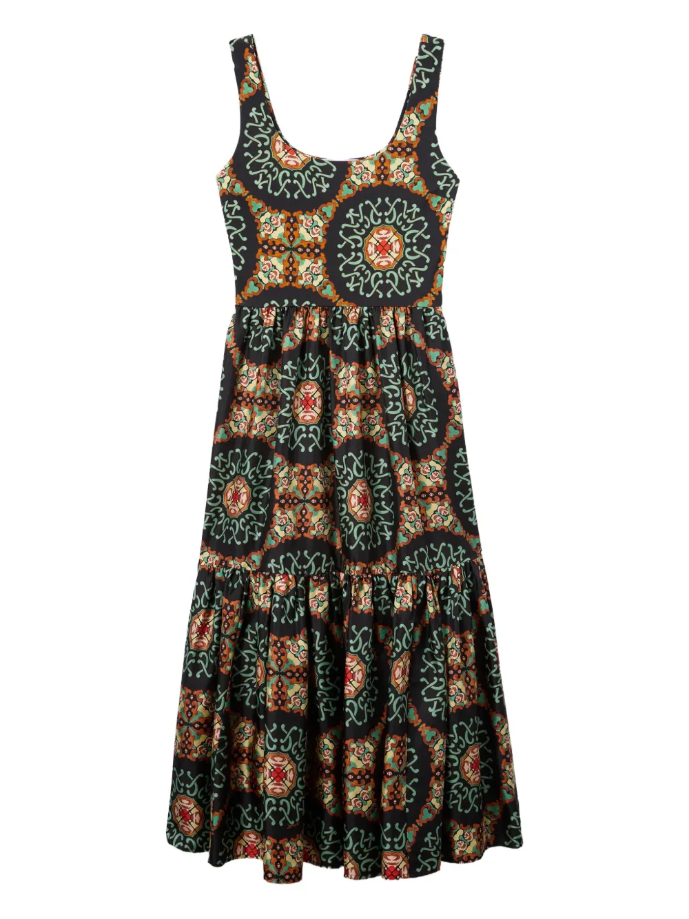 La DoubleJ Capri silk-blend midi dress Zwart