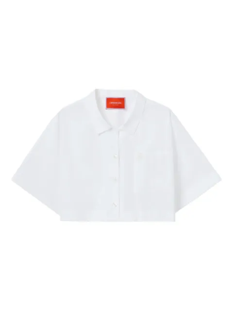 La DoubleJ camisa corta con bolsillo bordado