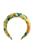 La DoubleJ braided floral head band - Yellow