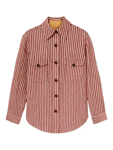 La DoubleJ striped button-fastening shirt