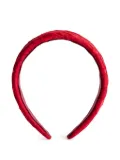 La DoubleJ floral-jacquard headband - Red