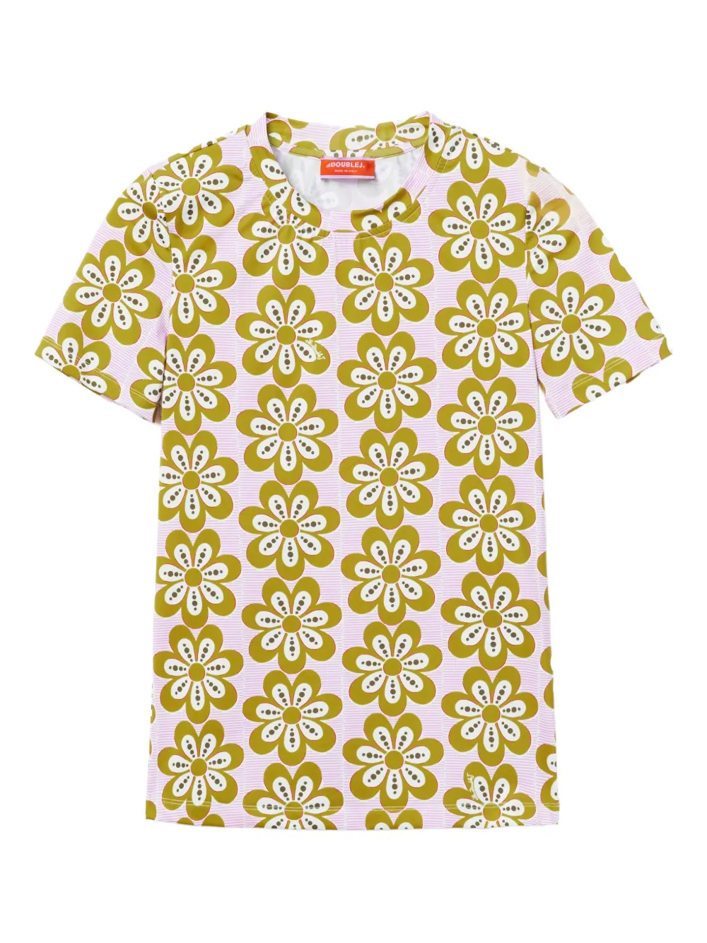 La Doublej Flower-print Short-sleeve T-shirt
