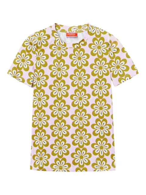 La DoubleJ flower-print short-sleeve T-shirt