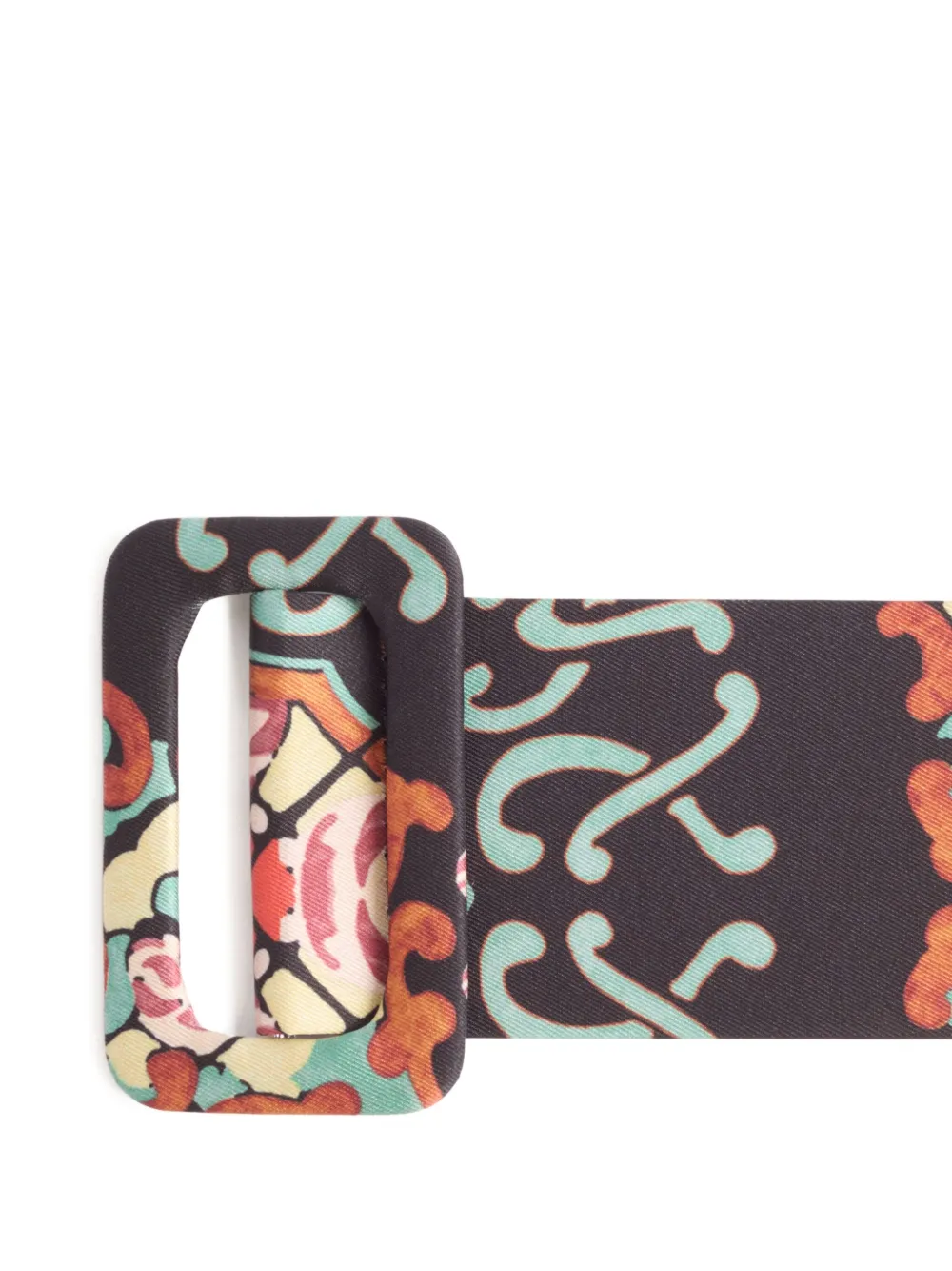 La DoubleJ patterned belt - Zwart