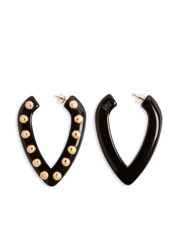 La DoubleJ Mini Dew Earrings in Black