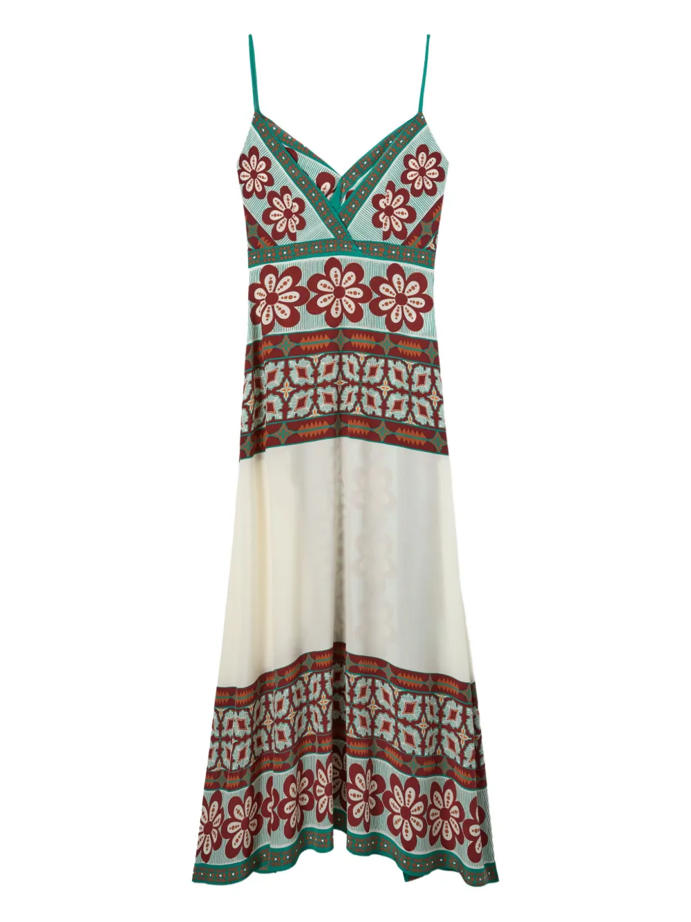 La DoubleJ Turn Around floral-print maxi dress Beige
